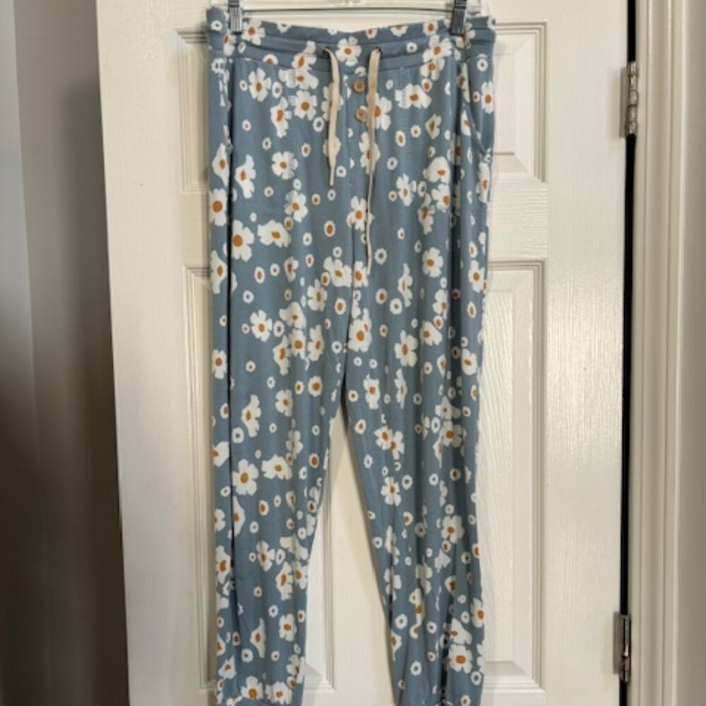 Lates by Kate Jam Pant Set -  Large - Blue Floral